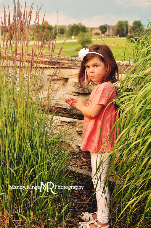 Extended family portrait session // Standing near a wooden fence // Peck Farm Park - Geneva, IL // by Mandy Ringe Photography