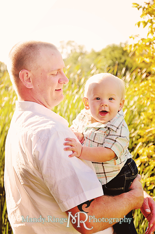 Family photos, father and son, in front of reeds // Leroy Oaks // St Charles, IL // by Mandy Ringe Photography