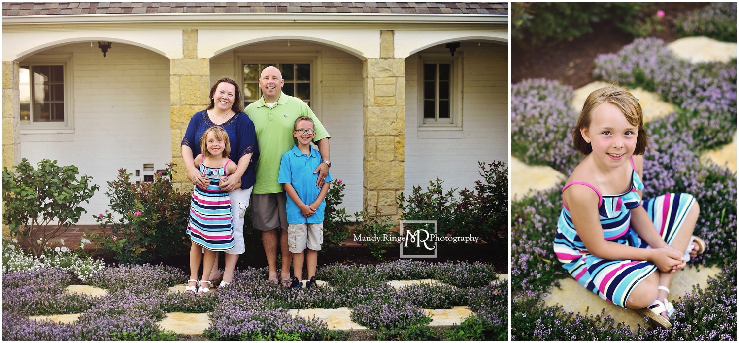 Summer family portraits // purple flowers // Leroy Oakes - St. Charles, IL // by Mandy Ringe Photography