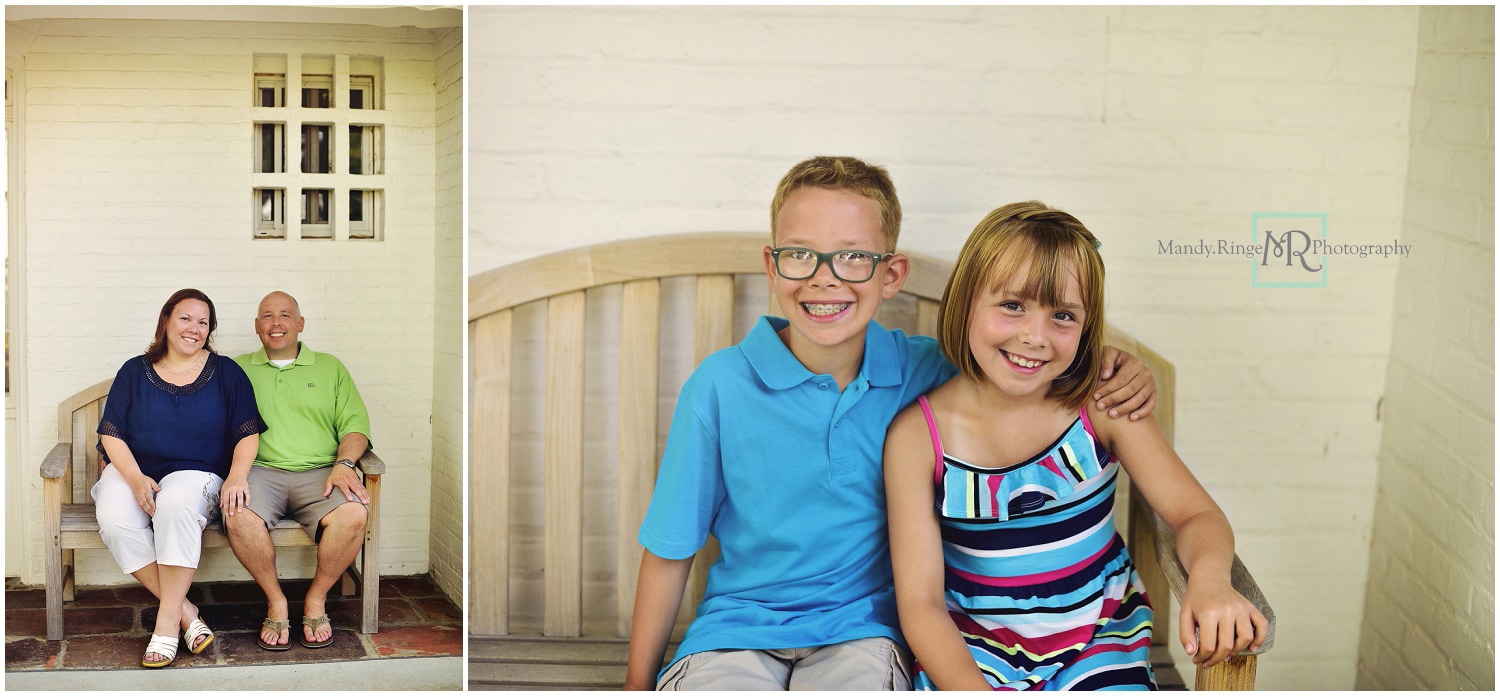 Summer family portraits // nature center bench // Leroy Oakes - St. Charles, IL // by Mandy Ringe Photography