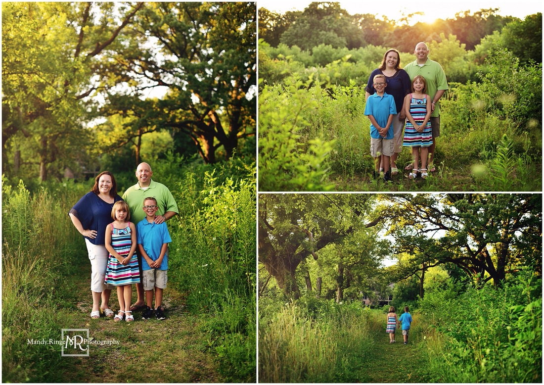 Summer family portraits // wooded path // Leroy Oakes - St. Charles, IL // by Mandy Ringe Photography