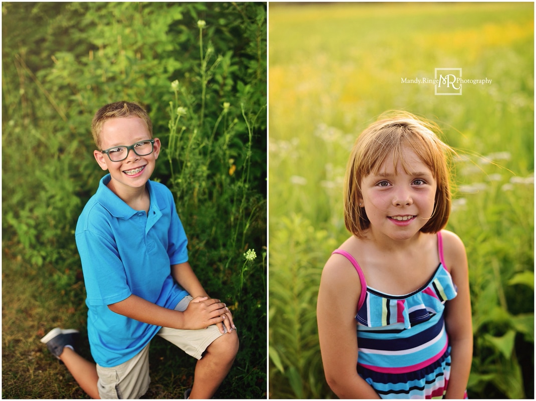 Summer family portraits // siblings // Leroy Oakes - St. Charles, IL // by Mandy Ringe Photography