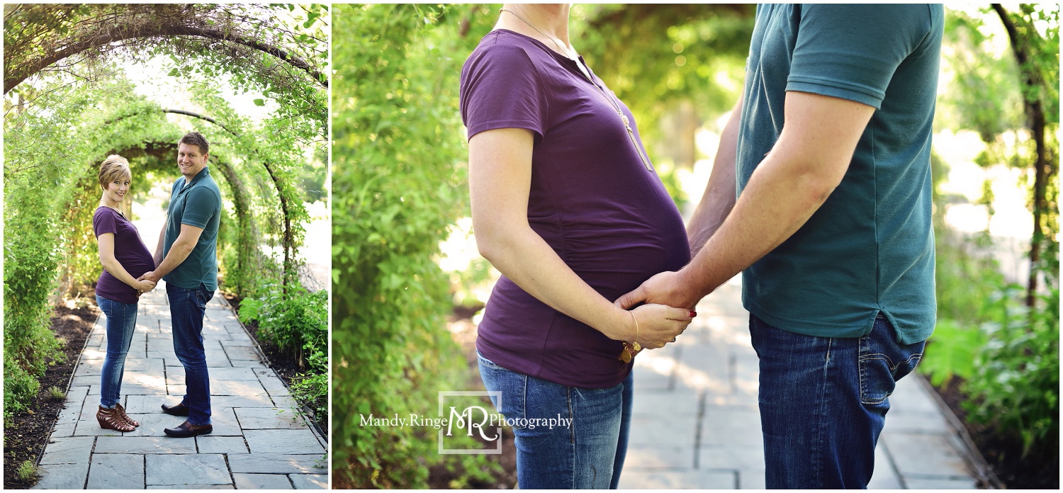 Maternity portraits // family, outdors, it's a girl // Fabyan Forest Preserve - Geneva, IL // by Mandy Ringe PhotographyPicture