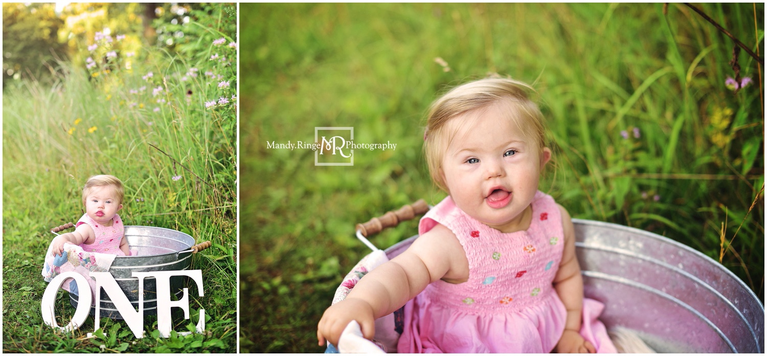 First birthday portraits // Summer, outdoors // Leroy Oakes - St. Charles, IL // by Mandy Ringe Photography