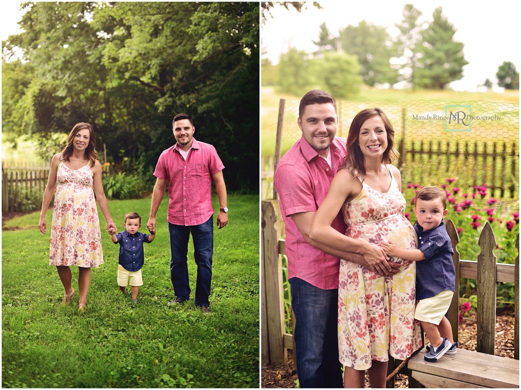 Family and maternity portraits // summer, garden, big brother, soon to be four // Leroy Oakes - St. Charles, IL // by Mandy Ringe Photography