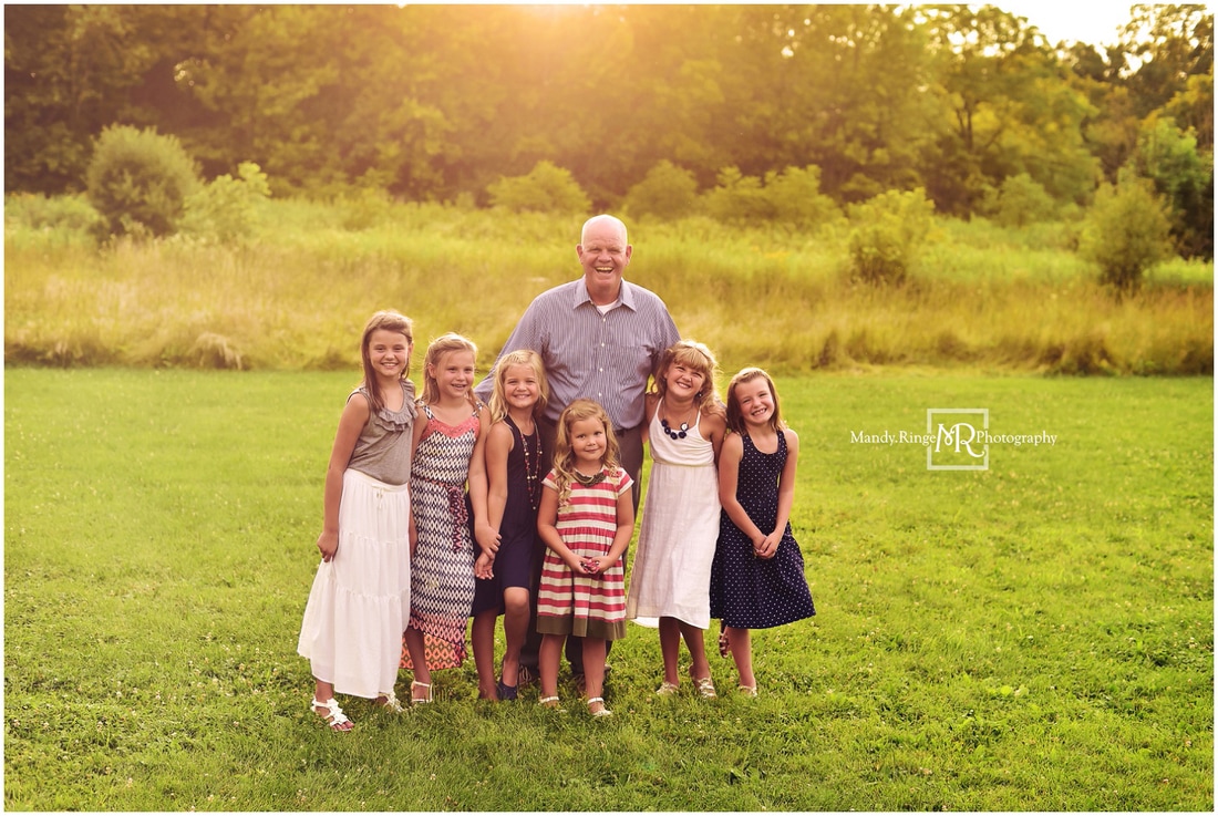 Summer extended family portraits // prairie, outdoors // Leroy Oakes - St. Charles, IL // by Mandy Ringe Photography