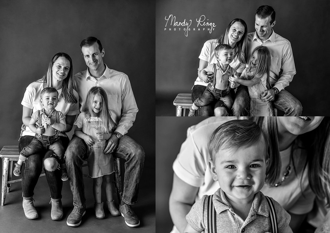 Black and white family portraits // simple, minimal, minimalistic // St Charles, IL Photographer // by Mandy Ringe Photography