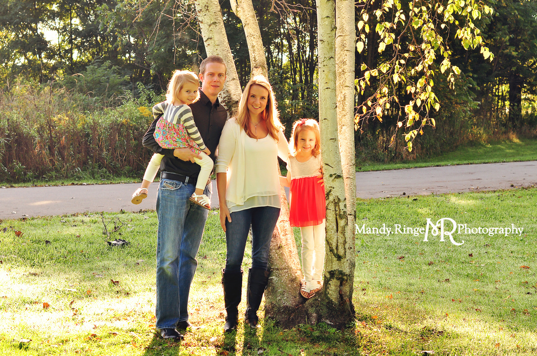 Family portraits // Birch tree // Leroy Oakes Forest Preserve - St. Charles, IL // by Mandy Ringe Photography