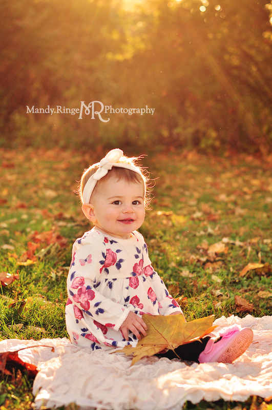 Fall family portraits // outdoors, leaves // Leroy Oakes Forest Preserve - St. Charles, IL // by Mandy Ringe Photography