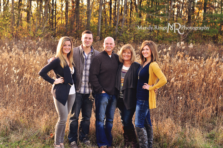 Extended Family Portrait Session // Outdooor fall photos, prairie, woods // Leroy Oakes Forest Preserve - St Charles, IL // by Mandy Ringe Photography