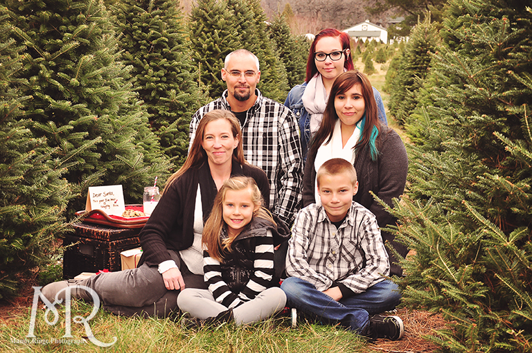 Family Christmas Portrait // Christmas Tree Farm // with milk, cookies and a letter to Santa // by Mandy Ringe Photography