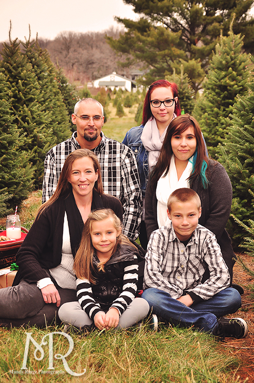 Family Christmas Portrait // Christmas Tree Farm // with milk, cookies and a letter to Santa // by Mandy Ringe Photography