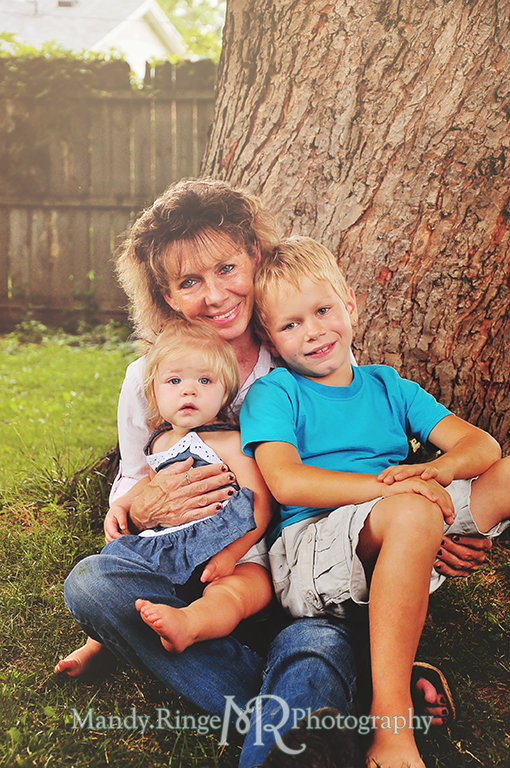 Grandma with her two grandchildren // Family Photography // Eaton, OH // by Mandy Ringe Photography