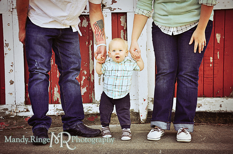 Family photos in front of a red barn // Leroy Oaks // St Charles, IL // by Mandy Ringe Photography