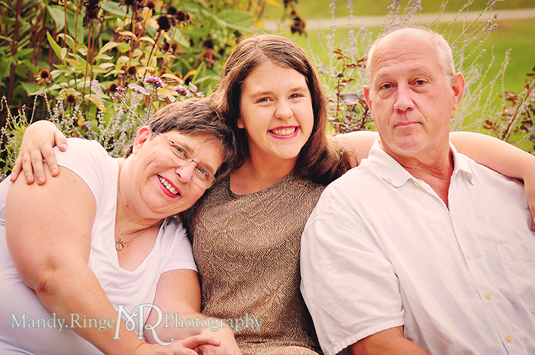 Teen girl portrait - Sweet Sixteen // Posing with her parents // Fabyan Forest Preserve // by Mandy Ringe Photography