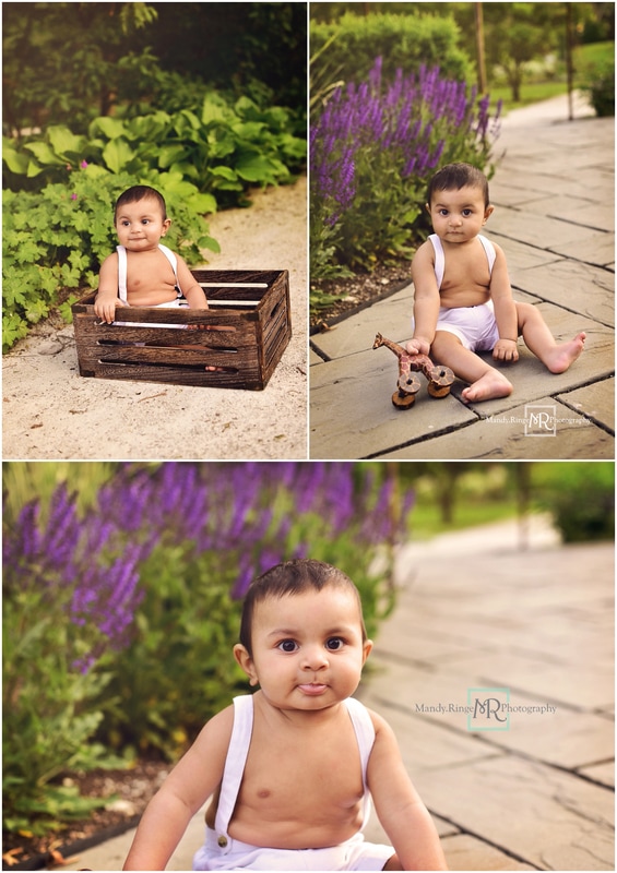 Outdoor family portraits // 6 month boy portraits // Fabyan Forest Preserve - Geneva, IL // by Mandy Ringe Photography