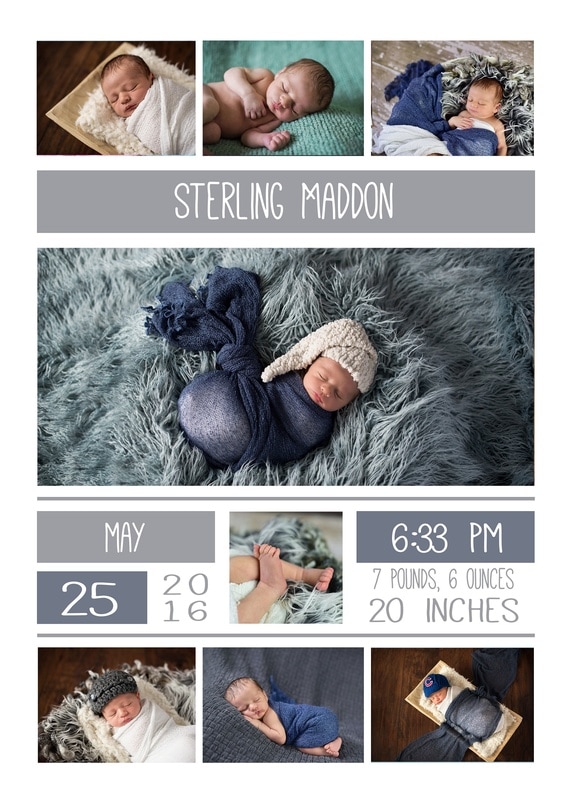 Newborn boy portraits // newborn photo collage  // St Charles, IL // by Mandy Ringe Photography