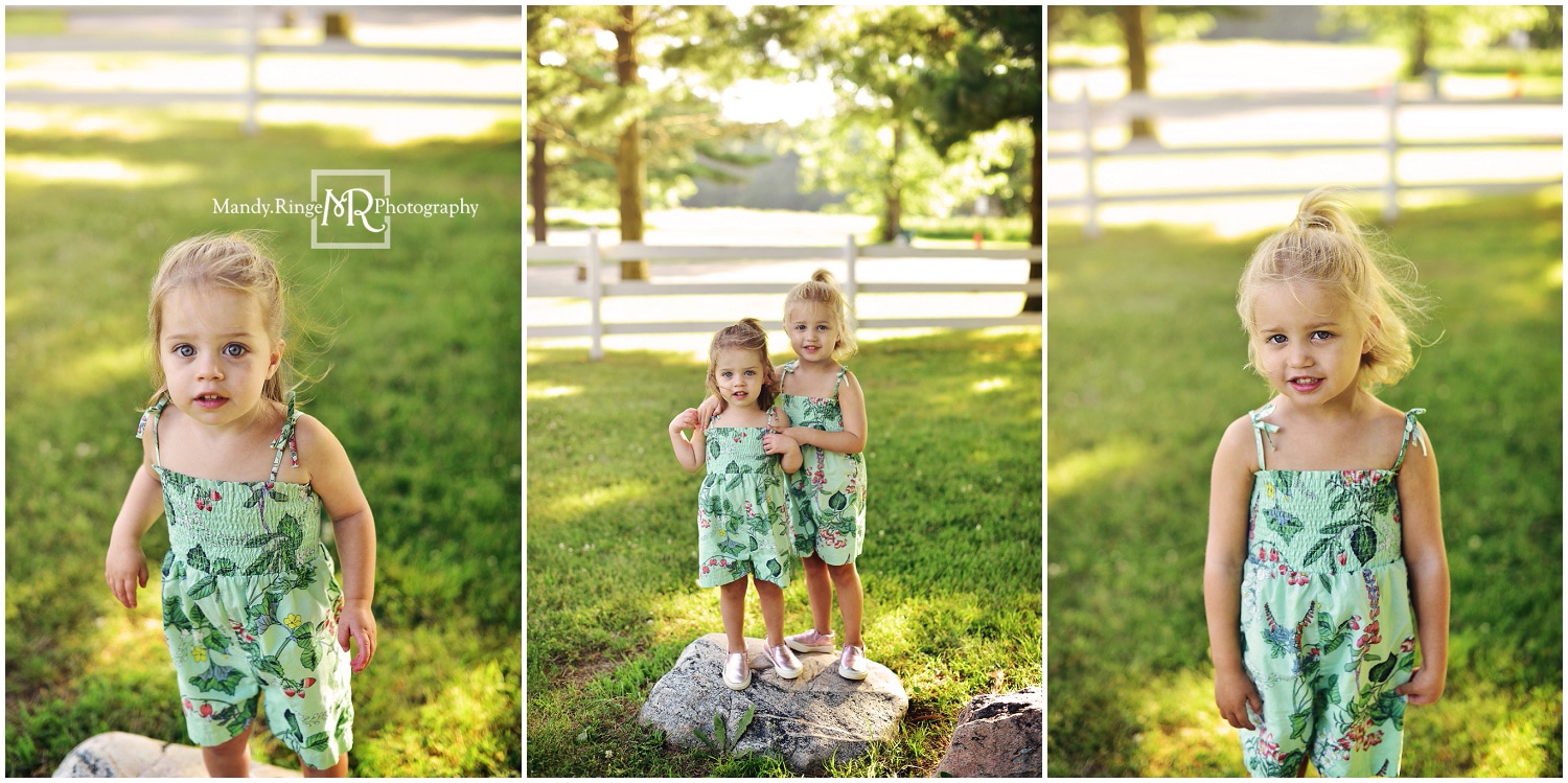 Sibling portraits // Sisters, outdoors, summer // Leroy Oakes - St. Charles, IL // by Mandy Ringe Photography