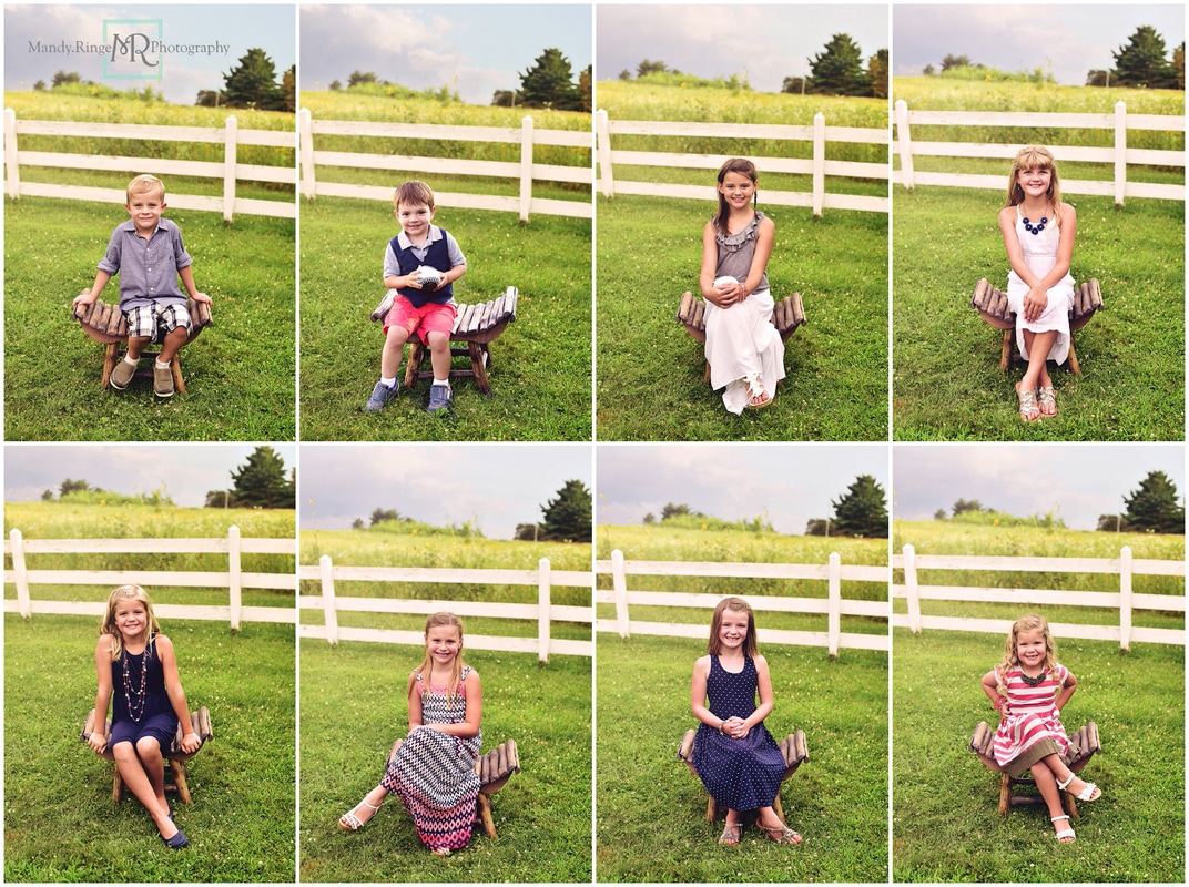 Summer extended family portraits // white fence, prairie, outdoors // Leroy Oakes - St. Charles, IL // by Mandy Ringe Photography