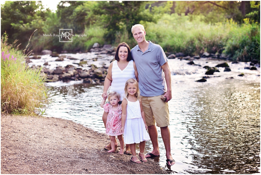 Summer family portraits // creek, rocks, outdoors // Leroy Oakes - St. Charles, IL // by Mandy Ringe Photography