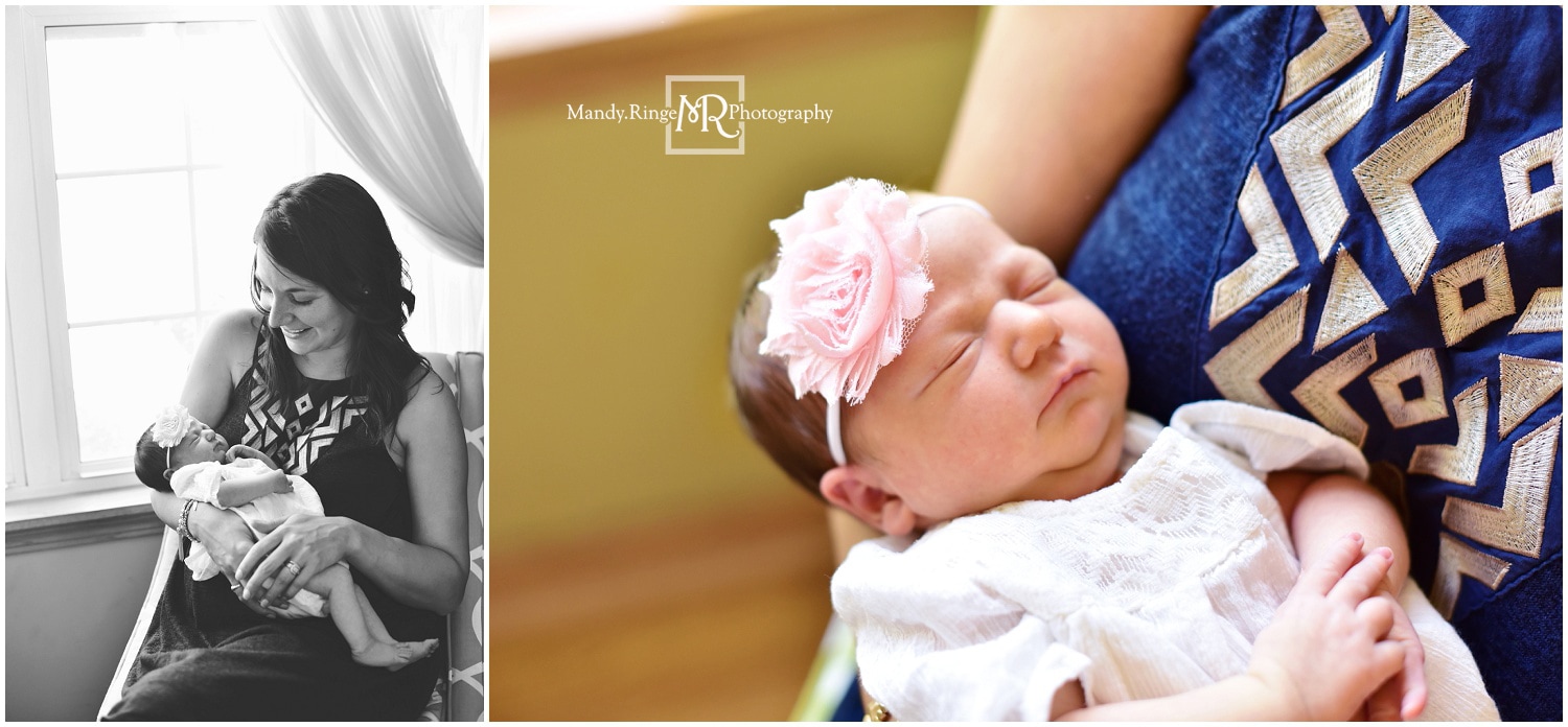 Newborn girl portraits // St. Charles, IL // by Mandy Ringe Photography