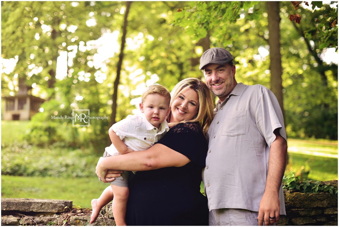 Spring Family Portraits // family of 3, outdoors // Fabyan Forest Preserve - Geneva, IL // by Mandy Ringe Photography