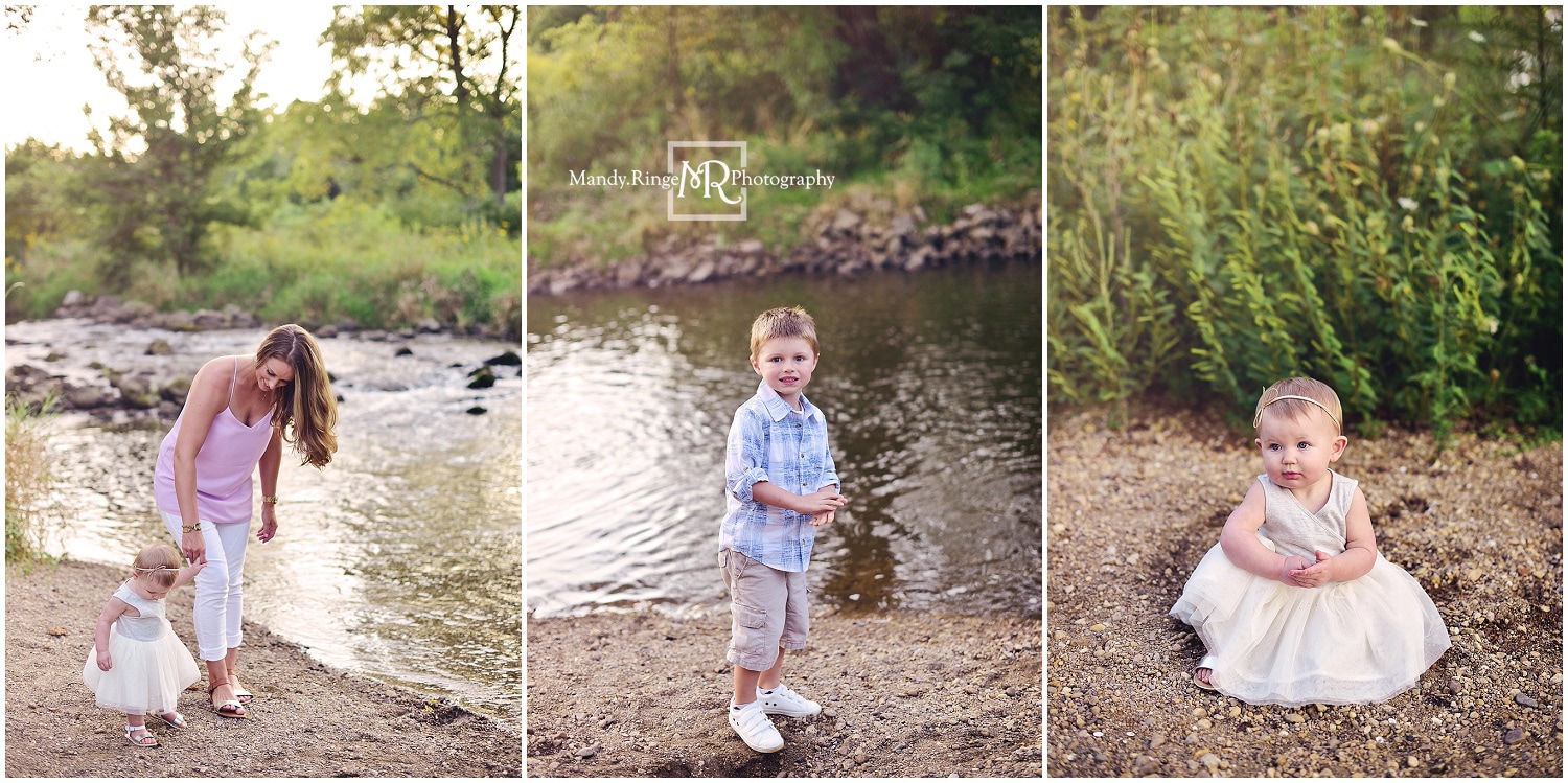 Summer family portraits // outdoors, praire, forest, creek // Leroy Oakes Forest Preserve - St. Charles, IL // by Mandy Ringe Photography