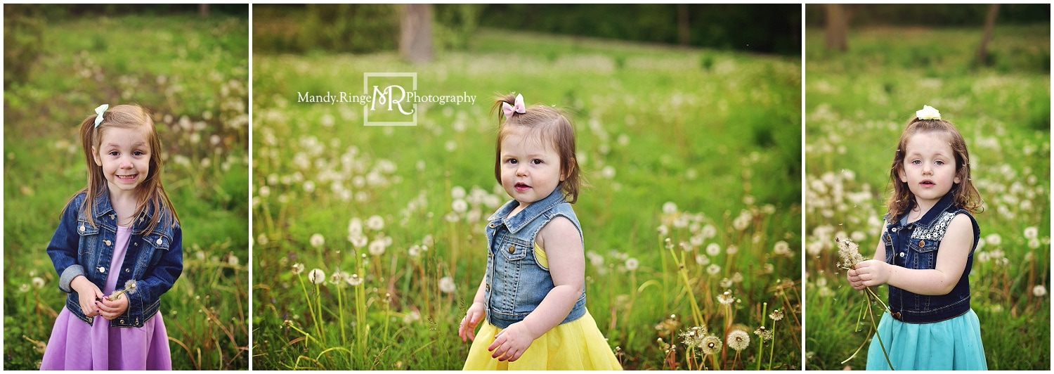 Spring family portraits // Outdoors, garden, family of five, all girl siblings // Fabyan Forest Preserve - Geneva, IL // by Mandy Ringe Photography