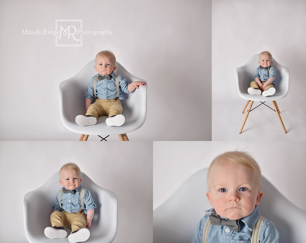 Baby boy first birthday portraits // Simple, classic, white // by Mandy Ringe Photography // St. Charles, IL Photographer