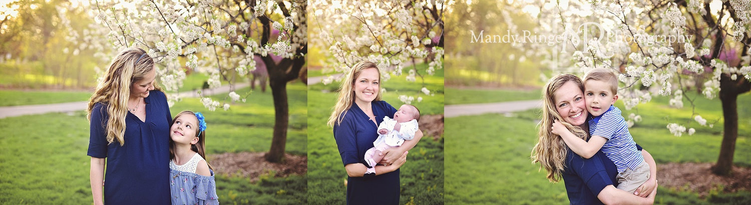 Spring family portraits // by Mandy Ringe Photography // Mount Saint Mary Park // St. Charles, IL Photographer