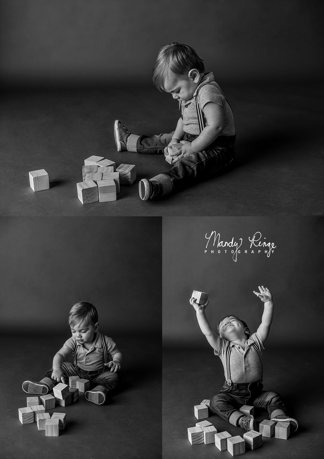 Black and white family portraits // simple, minimal, minimalistic // St Charles, IL Photographer // by Mandy Ringe Photography