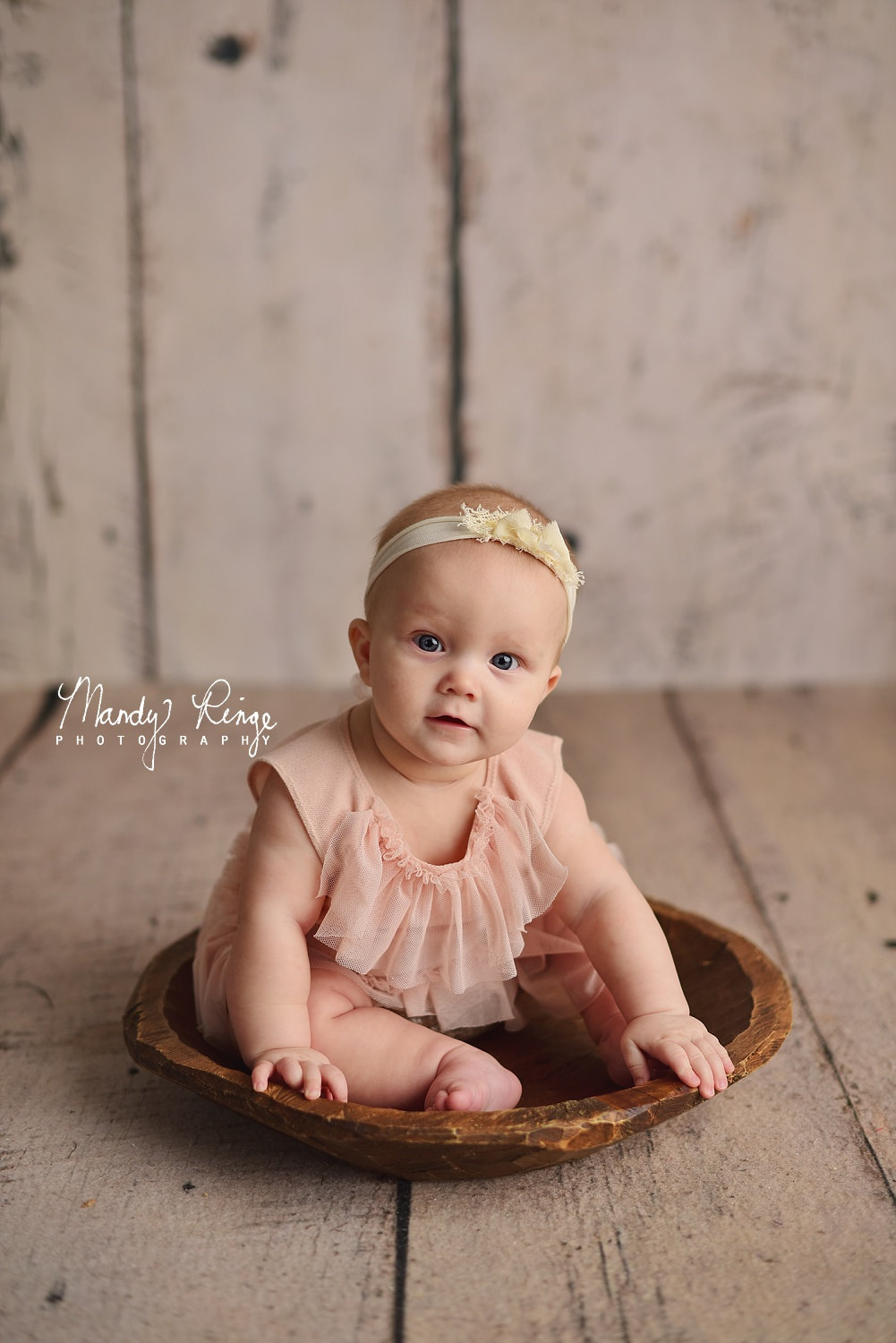 baby girl 6 month sitter milestone session // simple milestone, Intuition Backdrops // Sycamore, IL studio photographer // Mandy Ringe Photography