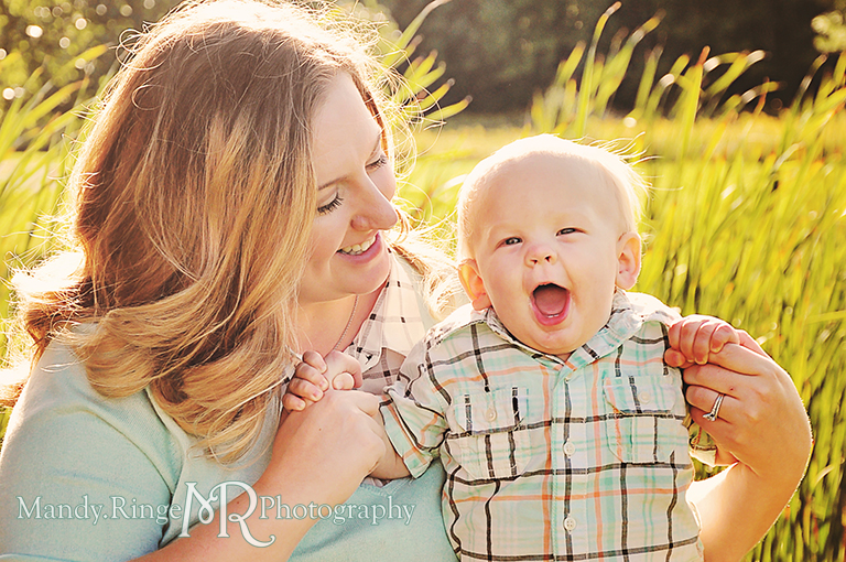 Family photos, mother and son, in front of reeds // Leroy Oaks // St Charles, IL // by Mandy Ringe Photography