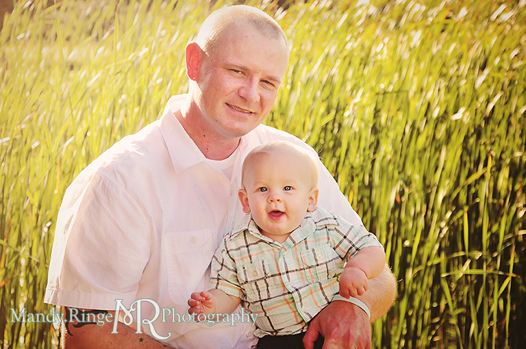 Family photos, father and son, in front of reeds // Leroy Oaks // St Charles, IL // by Mandy Ringe Photography