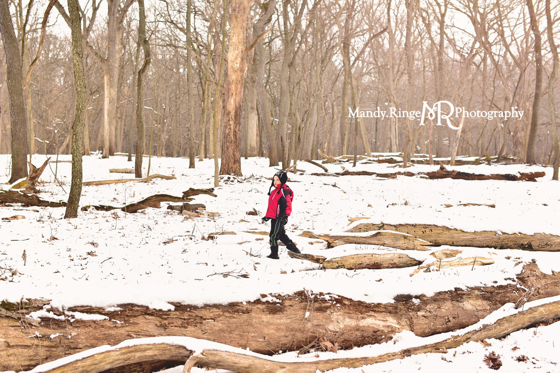 Brother and sister snow day photos // Fabyan Forest Preserve - Geneva, IL // by Mandy Ringe Photography