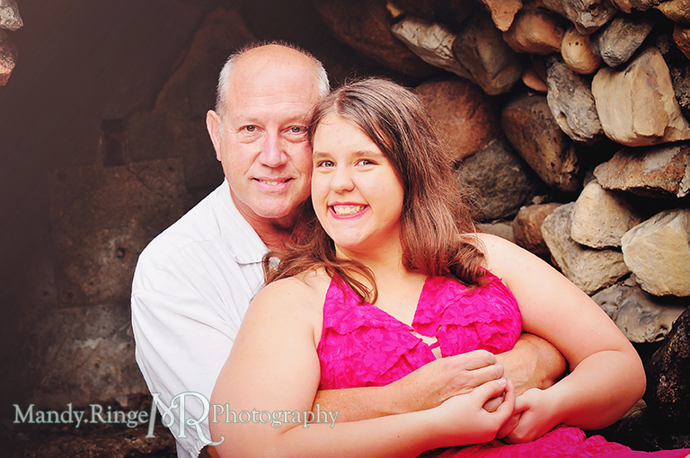 Teen girl portrait - Sweet Sixteen // Father and daughter pose // Fabyan Forest Preserve // by Mandy Ringe Photography