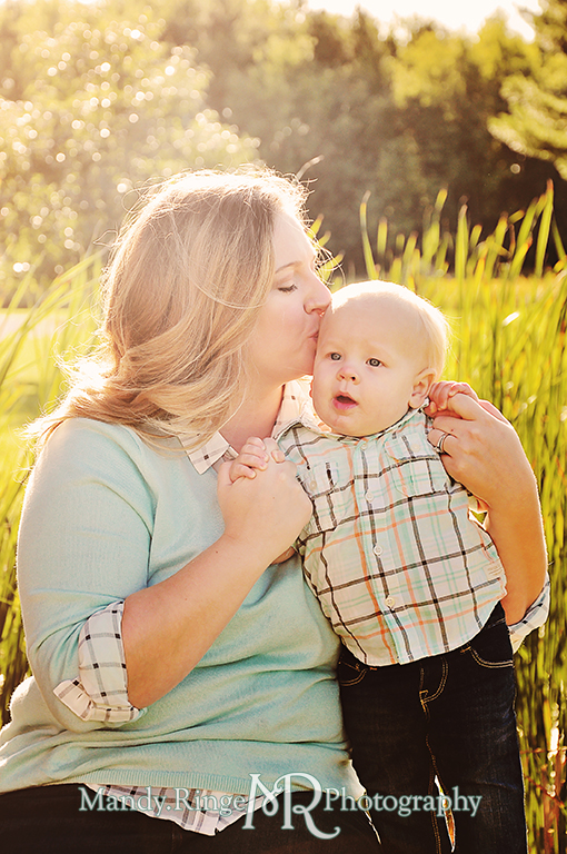 Family photos, mother and son, in front of reeds // Leroy Oaks // St Charles, IL // by Mandy Ringe Photography