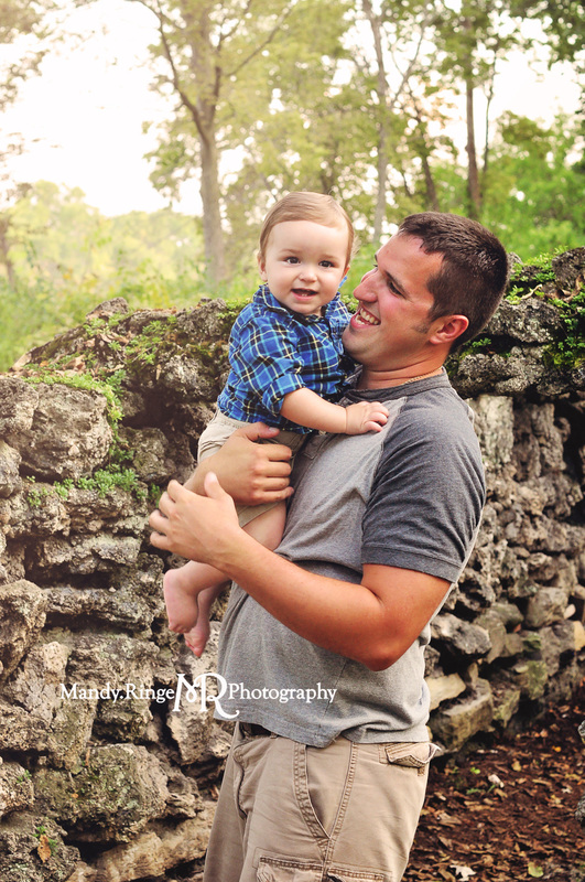 Summer family portraits // Rock wall structure, villa garden // Fabyan Forest Preserve - Geneva, IL // by Mandy Ringe Photography
