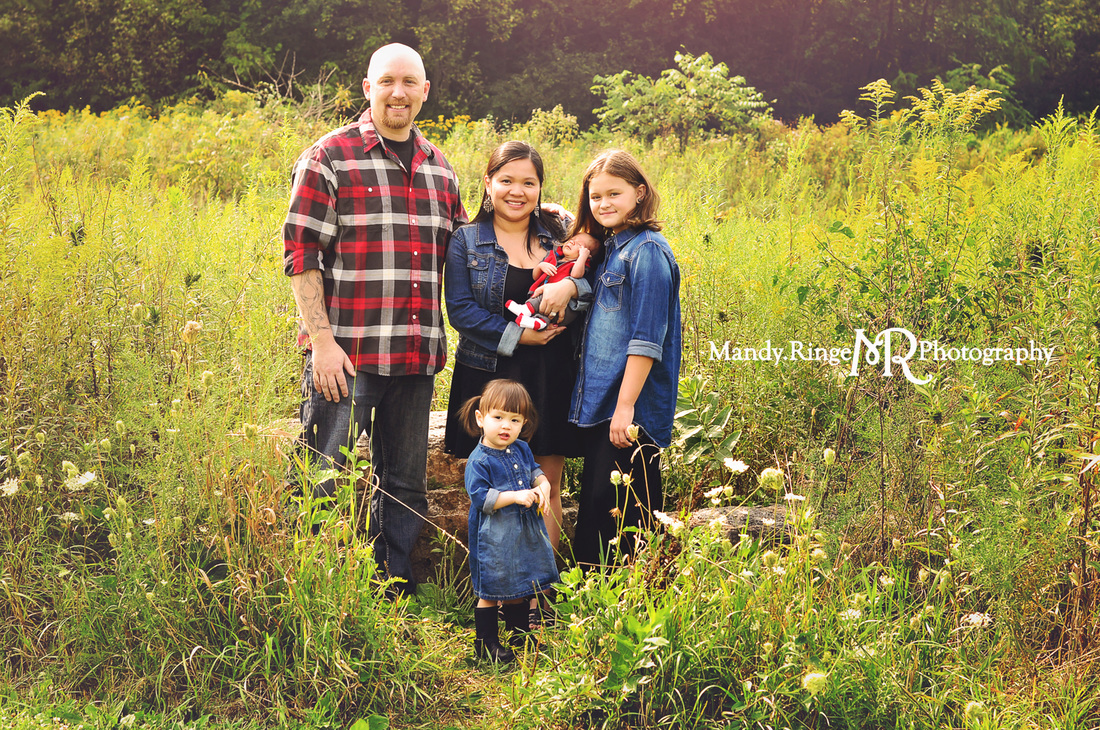 Summer family portraits // Prairie, large rocks, wildflowers // Leroy Oakes Forest Preserve - St. Charles, IL // by Mandy Ringe Photography