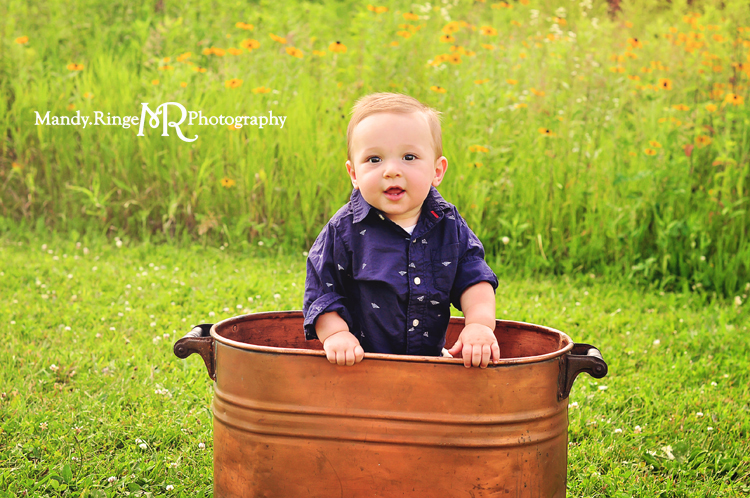 Family Portraits // Summer prairie, copper tub // Leroy Oakes - St. Charles, IL // by Mandy Ringe Photography