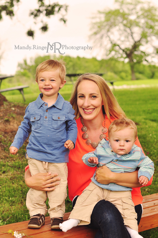 Mommy and Me mini session // Outdoors with wilflowers and a creek // St Charles, IL - by Mandy Ringe Photography