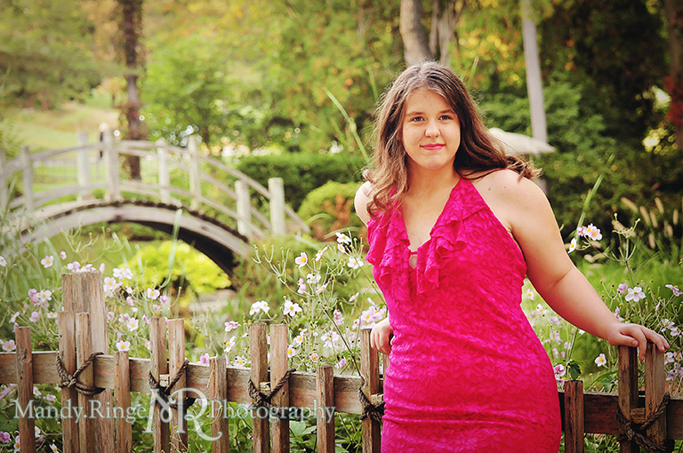 Teen girl portrait - Sweet Sixteen // Posing in front of the Japanese tea garden // Fabyan Forest Preserve // by Mandy Ringe Photography