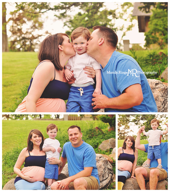 Family & Maternity Portraits // Outdoors in spring // Fabyan Forest Preserve - Geneva, IL // by Mandy Ringe Photography