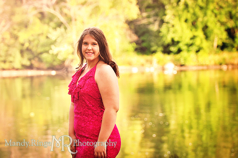 Teen girl portrait - Sweet Sixteen // Posing near a river // Fabyan Forest Preserve // by Mandy Ringe Photography