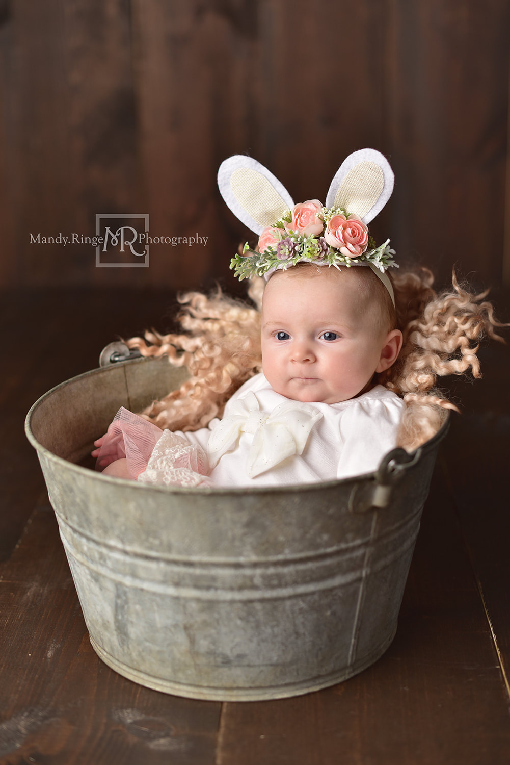 3 month old girl portraits // St. Charles, IL studio // by Mandy Ringe Photography