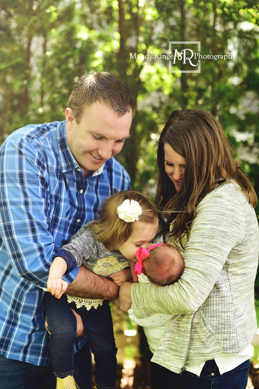 Newborn girl portraits // Outdoor family portraits // Client's home - St Charles, IL // Mandy Ringe Photography