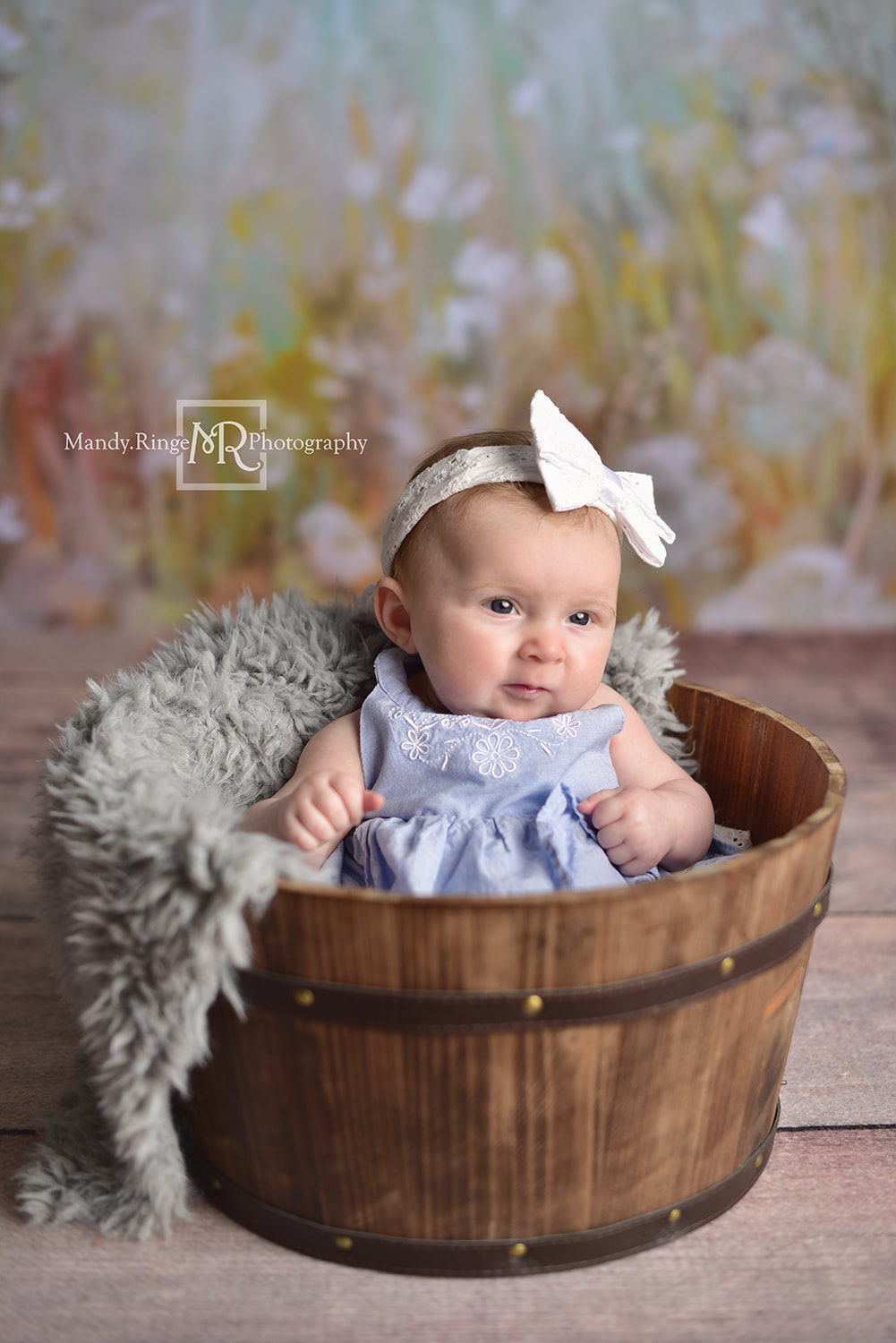 3 month old girl portraits // St. Charles, IL studio // by Mandy Ringe Photography
