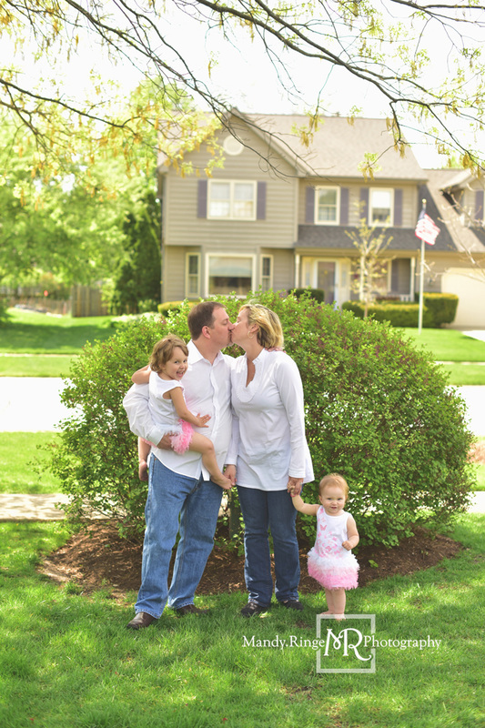 Spring family portraits // Client's home // Batavia, IL // Mandy Ringe Photography